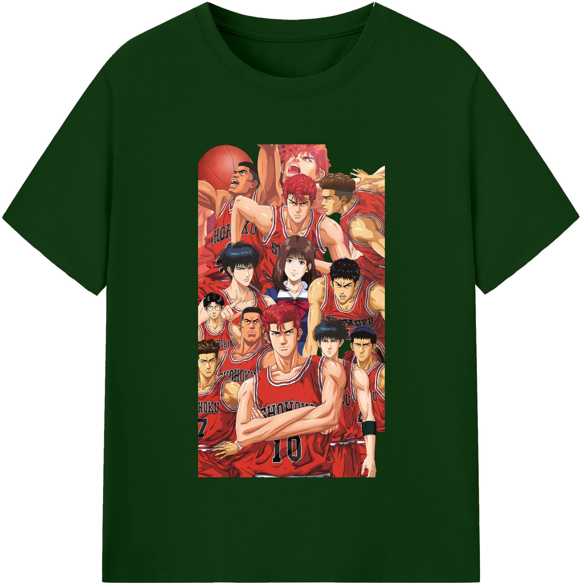 SLAM DUNK／スラムダンク 綿100％半袖Tシャツ（フロントプリント）
